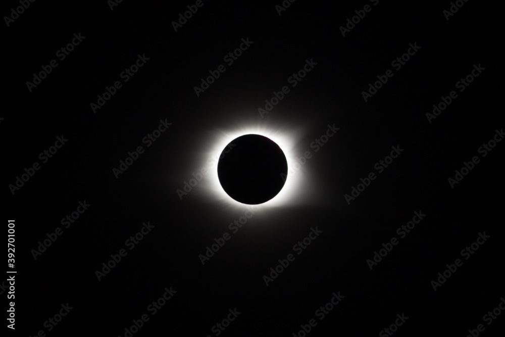 Total solar eclipse at totality