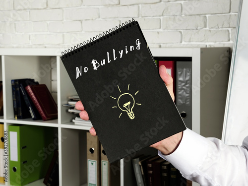 No Bullying    inscription on the page.
