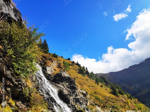 waterfall in the mountains