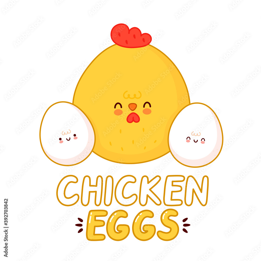 Chicken eggs logo design. Isolated on white Chicken eggs logo design. Isolated on white