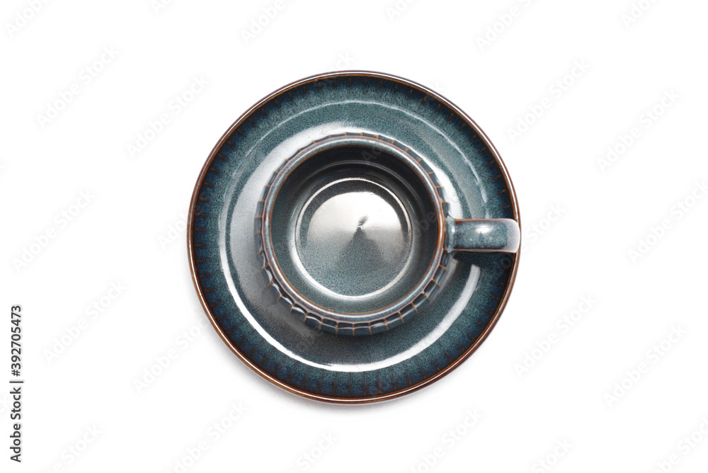 Cup and saucer plate isolated on the white background. Cup and saucer plate isolated on the white background.