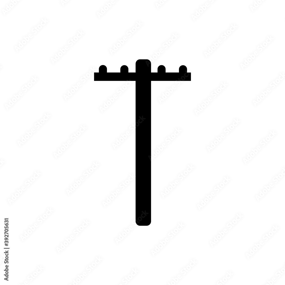 Power line icon, logo isolated on white background Power line icon, logo isolated on white background