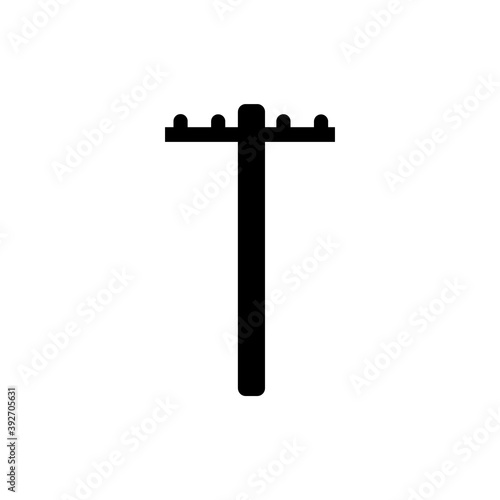 Power line icon, logo isolated on white background