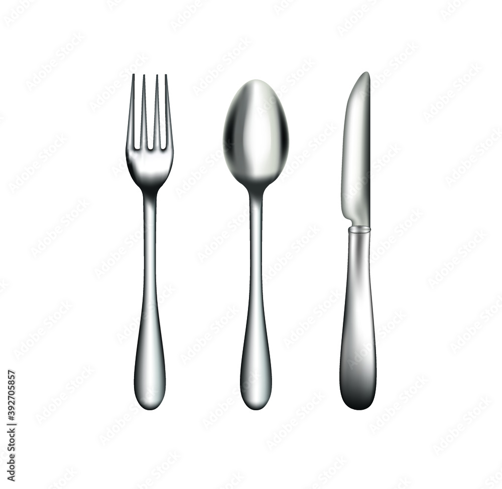 Fork, spoon and knife set. vector Fork, spoon and knife set. vector