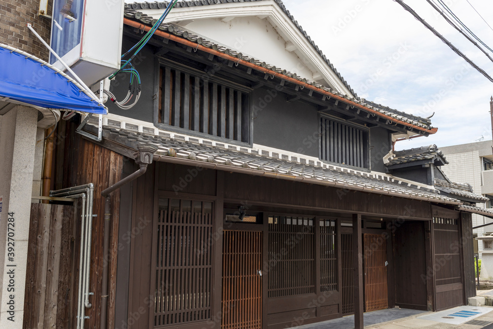 Old and traditional Japanese merchant house preserved in Sanda city, Hyogo, Japan