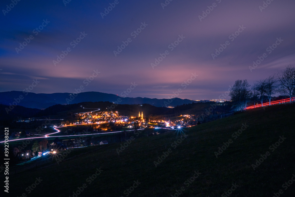 Aussicht auf St Peter bei Nacht