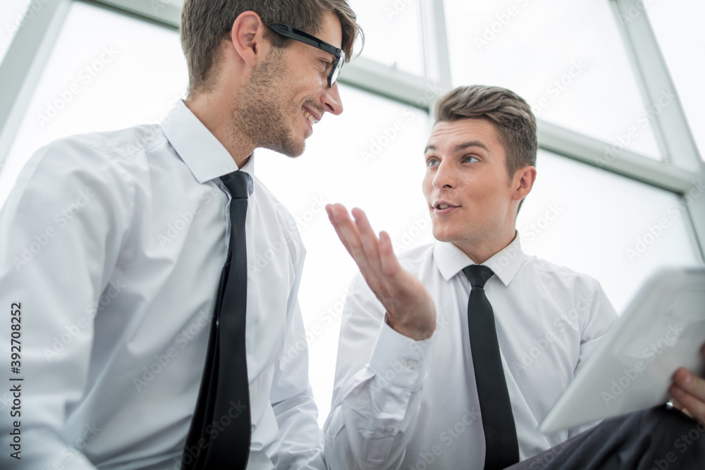 close up.young employees discussing new ideas close up.young employees discussing new ideas