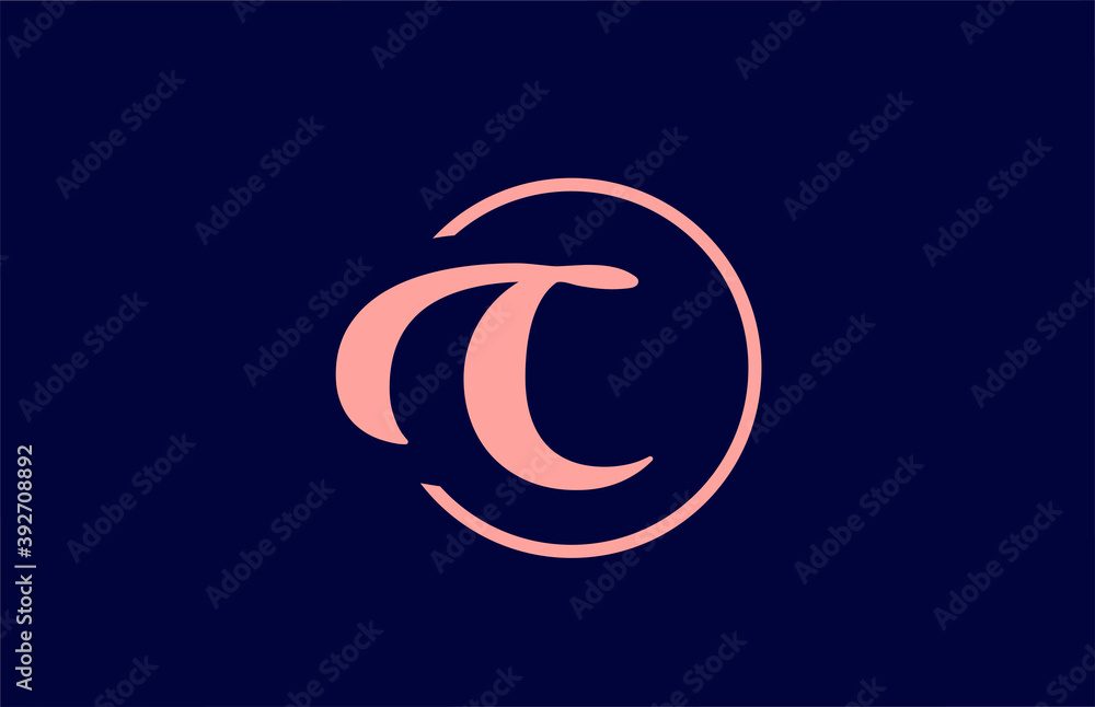 C alphabet letter logo icon in pink and blue colors. Elegant circle design for business and company C alphabet letter logo icon in pink and blue colors. Elegant circle design for business and company