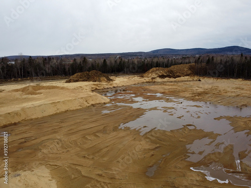 Carrière d'extraction de sable photo