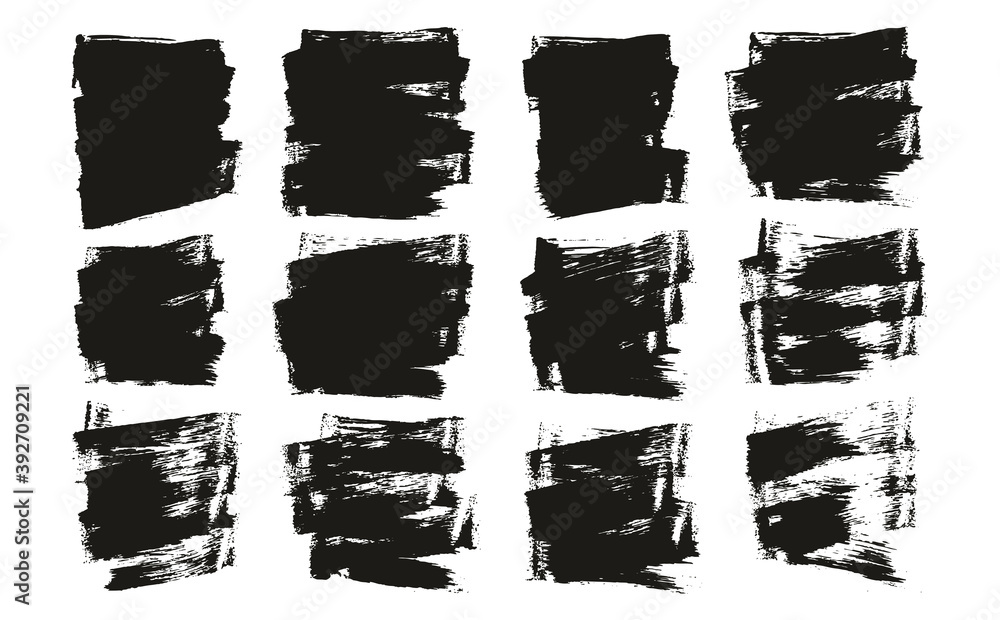 Flat Sponge Thin Artist Brush Short Background High Detail Abstract Vector Background Set Flat Sponge Thin Artist Brush Short Background High Detail Abstract Vector Background Set