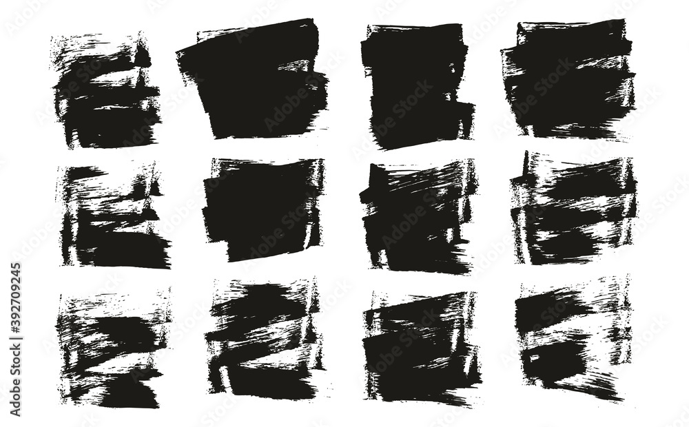 Flat Sponge Thin Artist Brush Short Background High Detail Abstract Vector Background Set Flat Sponge Thin Artist Brush Short Background High Detail Abstract Vector Background Set