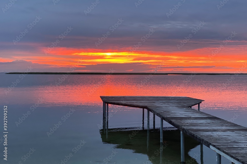 Fototapeta premium sunset on the pier