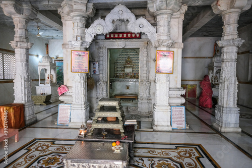 Tezpur, India - November 2020: The Shree Jain Swetamber Gauri Parswanath Temple in Tezpur on November 14, 2020 in Assam, India. photo