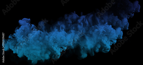  black background with blue smoke