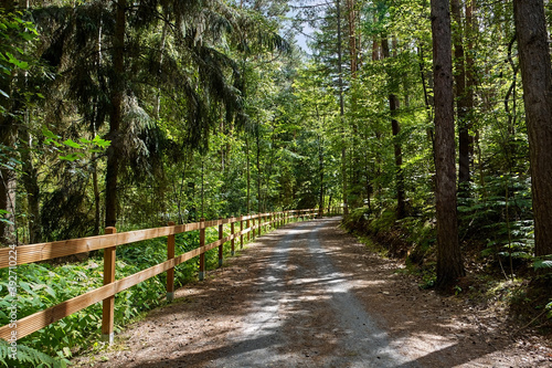 Eurovelo 10 (R-10) bicycle route that goes along Baltic Sea beach in the vicinity of  Sztutowo village, Poland photo