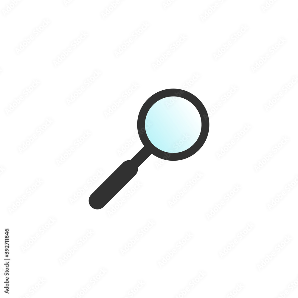 Vector Magnifying glass. Search Icon. Stock vector illustration isolated on white background. Vector Magnifying glass. Search Icon. Stock vector illustration isolated on white background.
