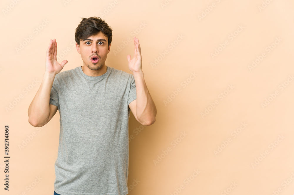 Young cool man having an idea, inspiration concept.