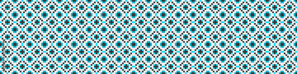 Fototapeta premium Abstract Cross Pattern Dots Logo generative computational art illustration