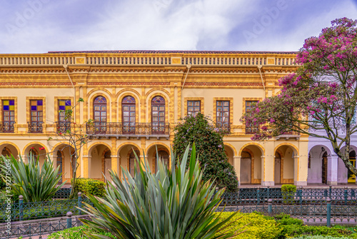 Ecuador, in the City of Cuenca. Typical houses in the colonial style. 