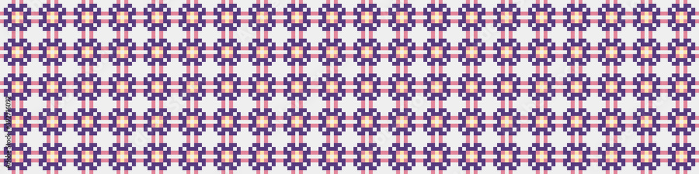 Fototapeta premium Abstract Cross Pattern Dots Logo generative computational art illustration