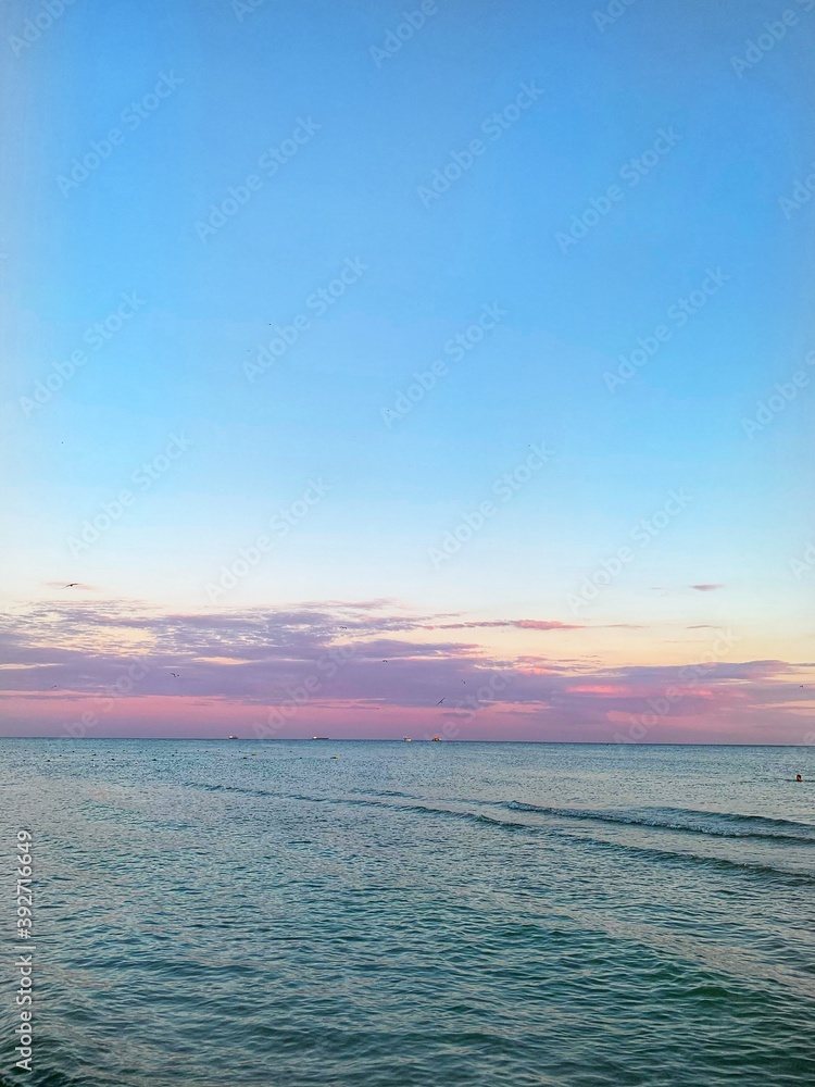 sunset over the sea sunset over the sea