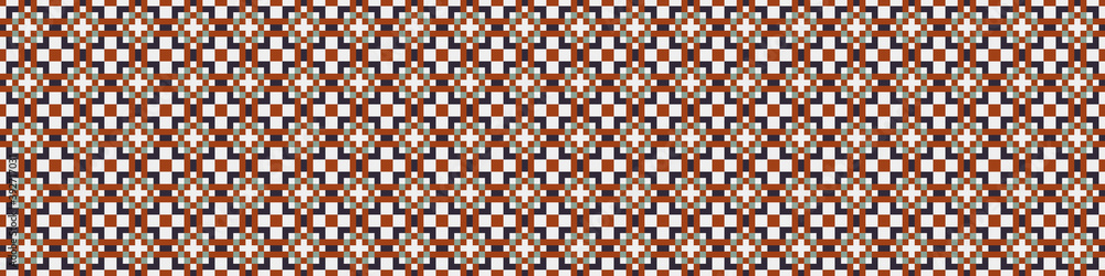 Fototapeta premium Abstract Cross Pattern Dots Logo generative computational art illustration