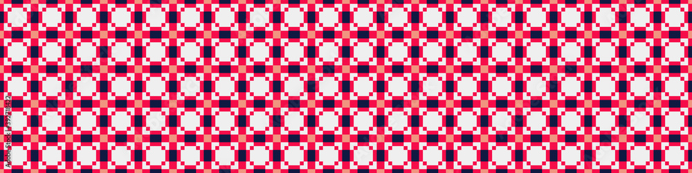 Fototapeta premium Abstract Cross Pattern Dots Logo generative computational art illustration