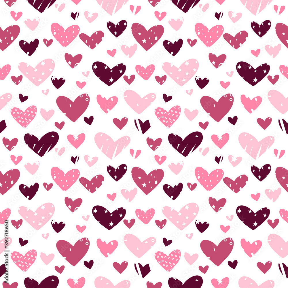 Vector seamless pattern with heart Vector seamless pattern with heart