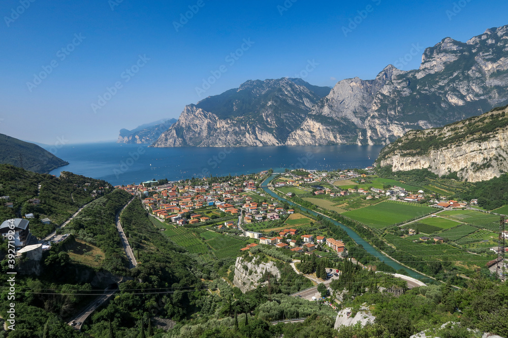 View of the forest and the lake surrounding Riva del Garda