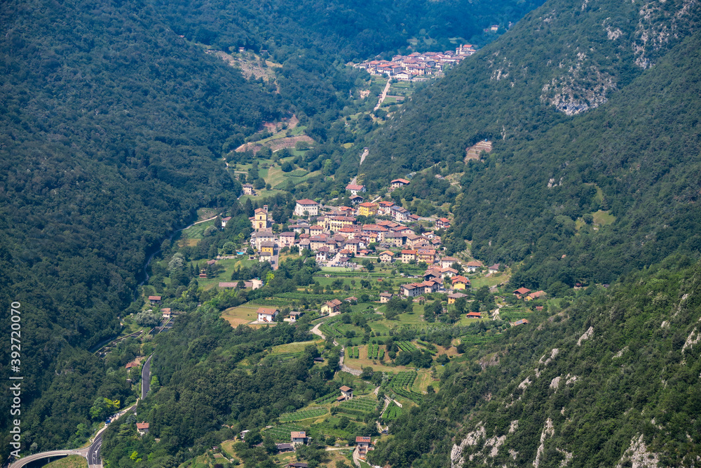 An Italian little village hidden in a forest valley