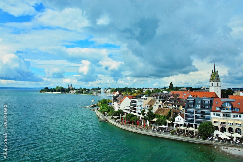Germany-view from the observation tower in harbor Friedrichshafen