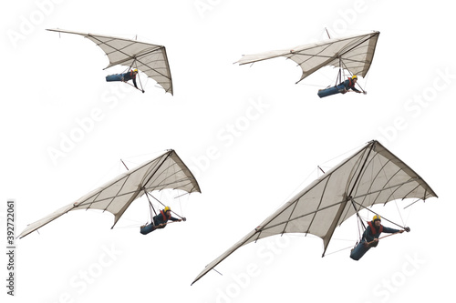 Принти на полотні Set of real vintage hang glider wings