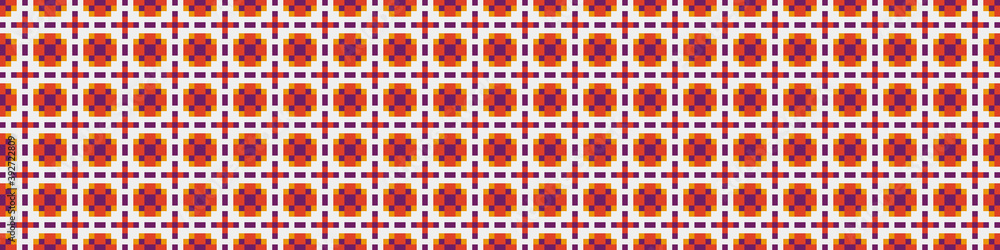 Fototapeta premium Abstract Cross Pattern Dots Logo generative computational art illustration