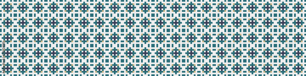 Fototapeta premium Abstract Cross Pattern Dots Logo generative computational art illustration