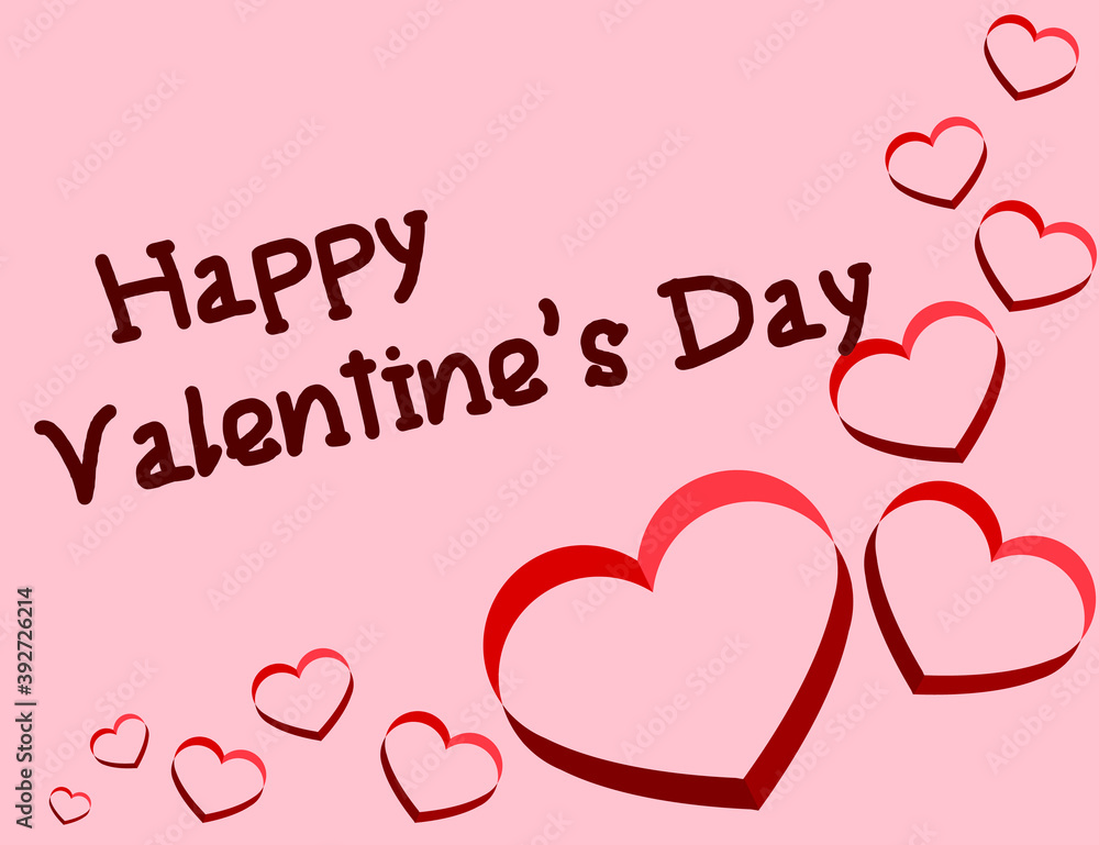 Happy valentine's day greeting card. Vector illustration