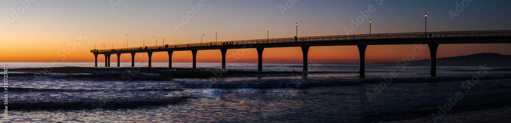 panoramic pier at sunrise