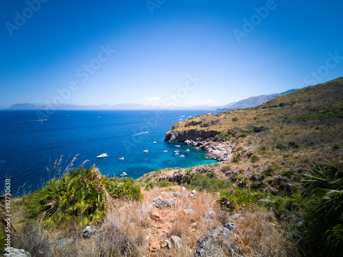 Amazing mediterranean landscape of the "Riserva Naturale orientata dello Zingaro" in Sicily