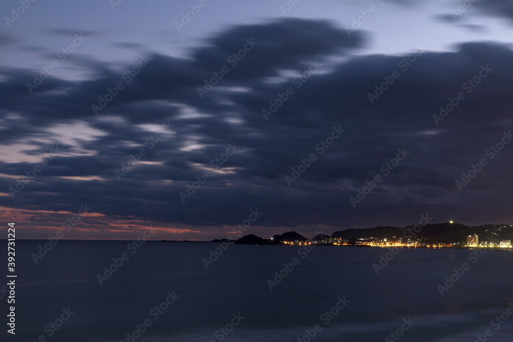 Fototapeta premium (千葉県-風景)房総の夕暮れの海岸風景4