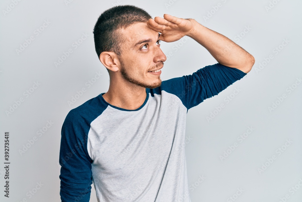 Young hispanic man wearing casual clothes pointing fingers to camera with happy and funny face. good energy and vibes. Young hispanic man wearing casual clothes pointing fingers to camera with happy and funny face. good energy and vibes.