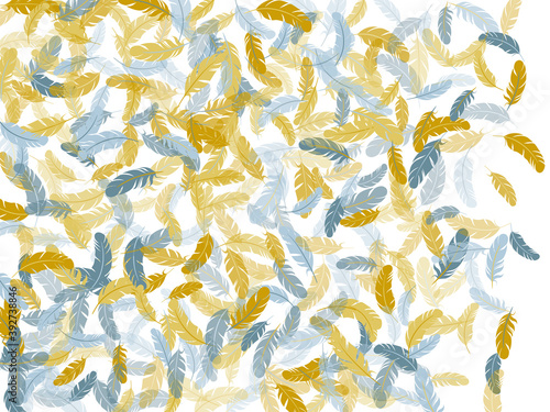 Falling feather elements soft vector design.