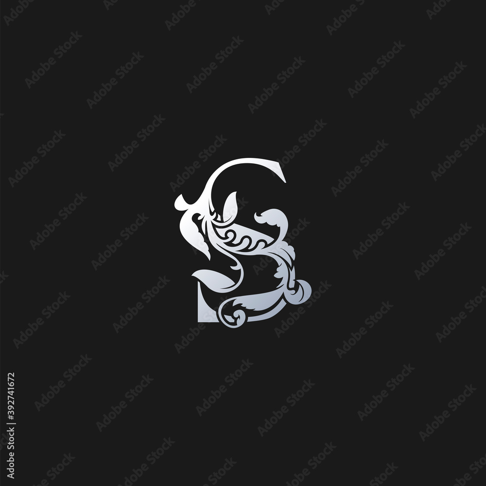Luxury Letter S Logo Icon, Monogram vector design concept abstract nature floral letter with leaf ornament Luxury Letter S Logo Icon, Monogram vector design concept abstract nature floral letter with leaf ornament