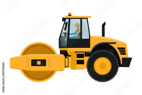 Flattening roll design with heavy machinery driver