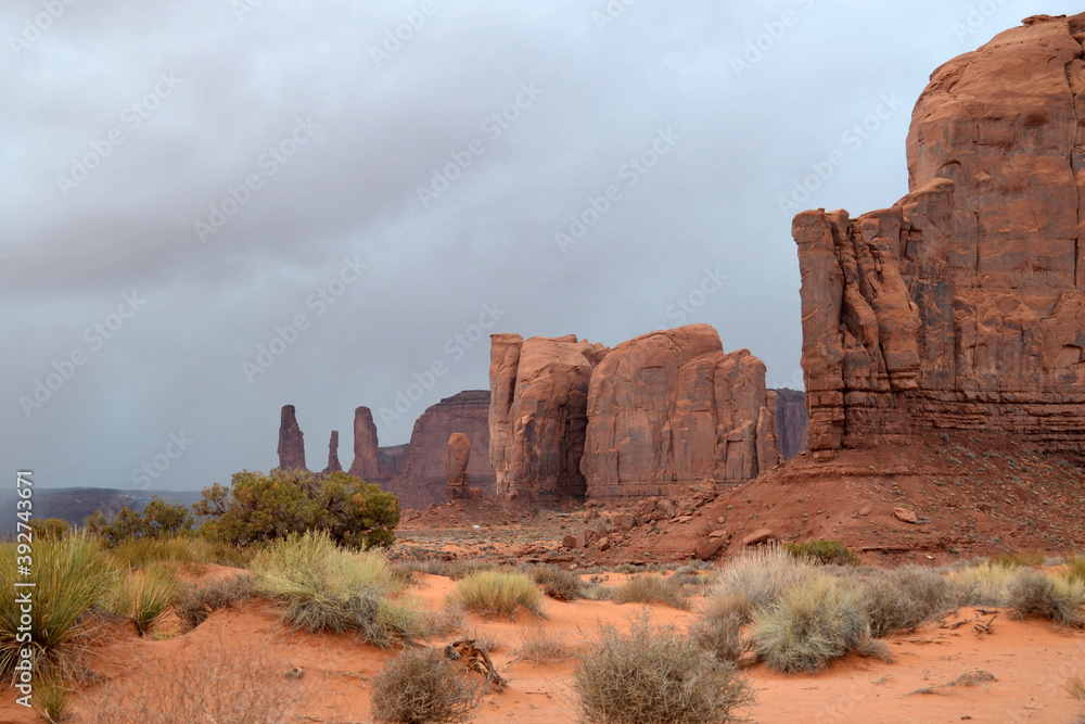Monumental rocks at Monument Valley, Utah