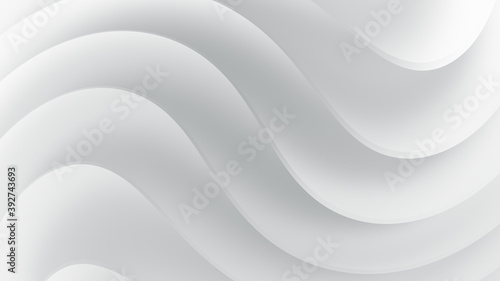 3d background. White creative texture for business concept. Abstract modern curve illustration. Simple minimal graphic pattern for corporate slides.