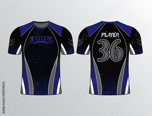 A wild edgy look filled with a crack pattern of black and purple colors perfect for all sports wear  team gear template