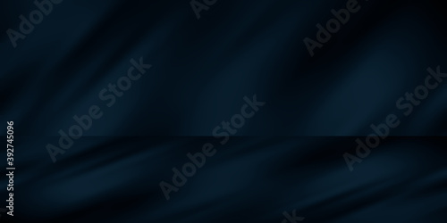 perspective floor backdrop blue room studio with light blue gradient spotlight backdrop background for display your product or artwork 