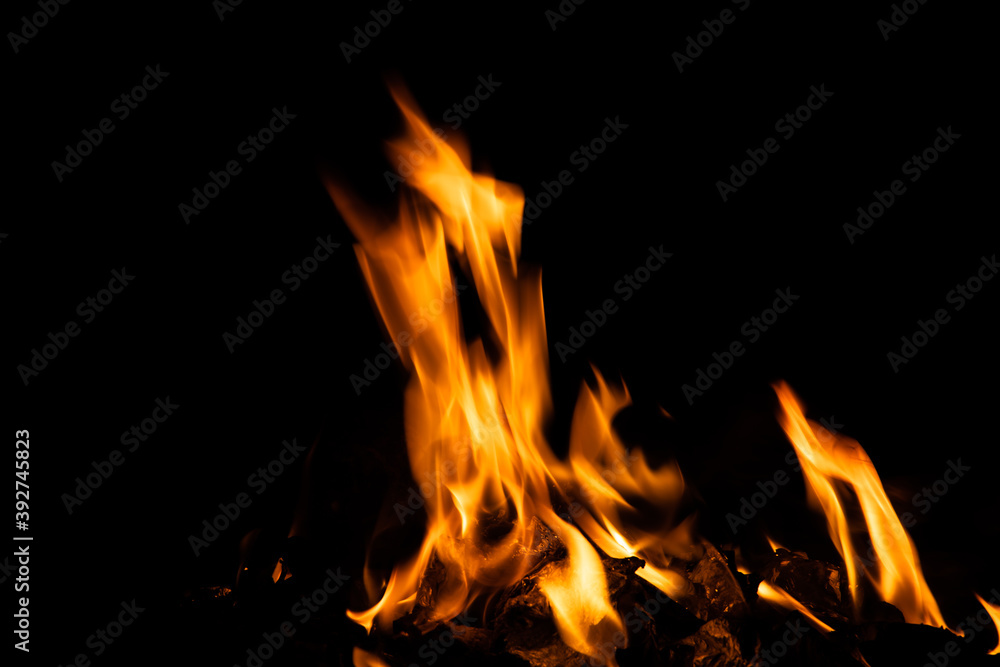 Fire flames on black background. fire burst texture for banner backdrop. Fire flames on black background. fire burst texture for banner backdrop.