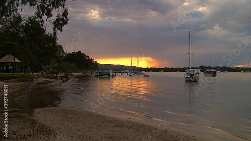 Yachts Noosa River sunset