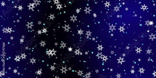 Falling Snowflakes seamless pattern flying snow