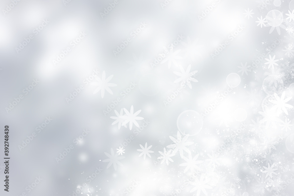 white snow blur abstract background. Bokeh Christmas blurred beautiful shiny Christmas lights white snow blur abstract background. Bokeh Christmas blurred beautiful shiny Christmas lights